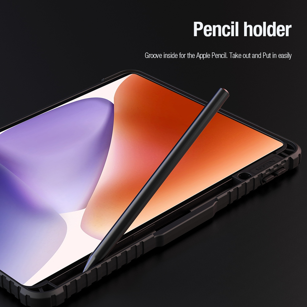 Чехол книжка от Nillkin для Xiaomi Pad 7 и 7 Pro, серия Bumper Pro Case-Multi Angle Folding Style, многофункциональный складной стиль