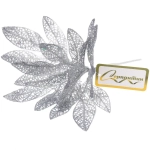 Ветка декоративная «Сказочный листопад» 25 см, Серебро