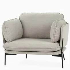 Кресло Sussex светло-серое