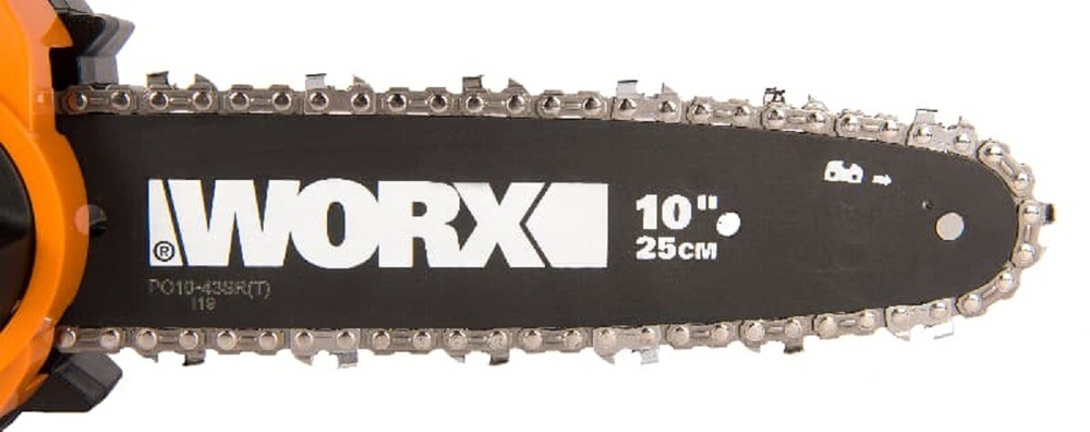 Пила цепная аккумуляторная Worx WG322E.1 20В, 25 см, 2Ач х1 и ЗУ