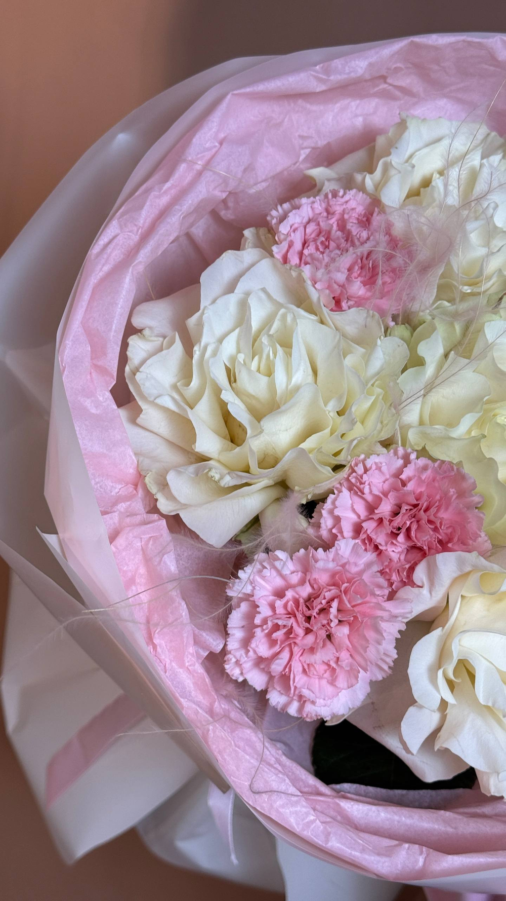 Букет "Барби", роза французская и диантусы