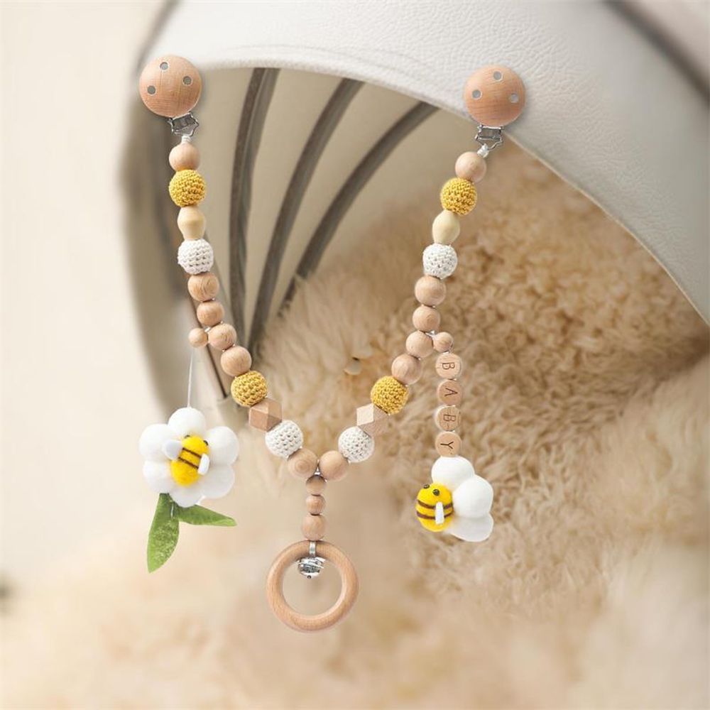 Деревянный мобиль на клипсах &quot;Cute Bees&quot;