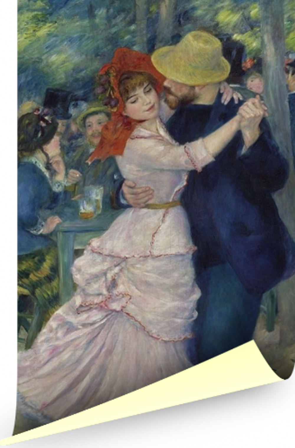 Картина для интерьера "Танец в Буживале", Ренуар, Пьер Огюст, печать на холсте Настене.рф