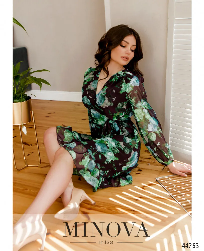 Платье 4121-зеленый Minova