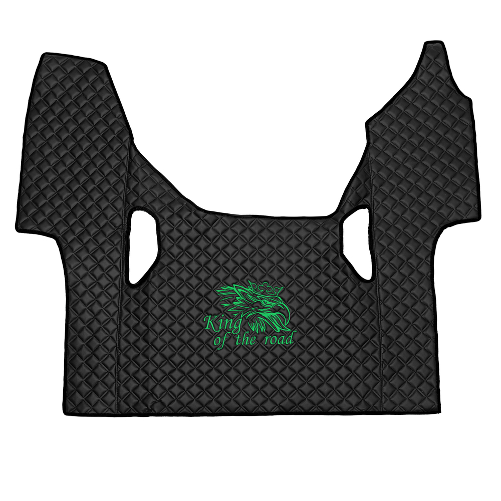 Ковры SCANIA 6 серии G (автомат), (экокожа, черный, черный кант, зеленая вышивка)