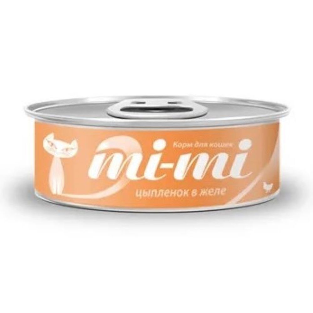 Консервы MI-MI для кошек и котят с цыпленком - 80 гр