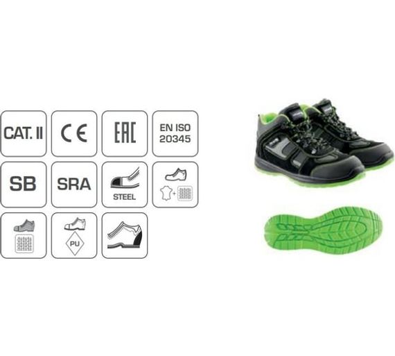 Рабочие ботинки зеленые HOSEL SB SRA Högert, арт. HT5K564