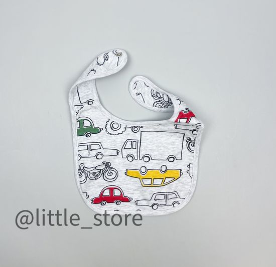 Нагрудник хлопковый "Машинки"