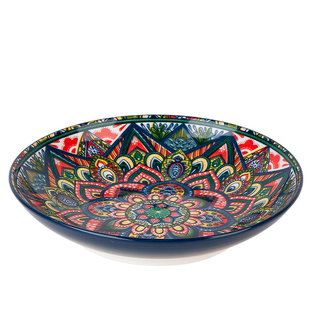 Тарелка "Arabesque" (синий) 21*21*4,5см (min6) (транспортная упаковка)