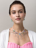 Серьги "Lollipops" Green Silver