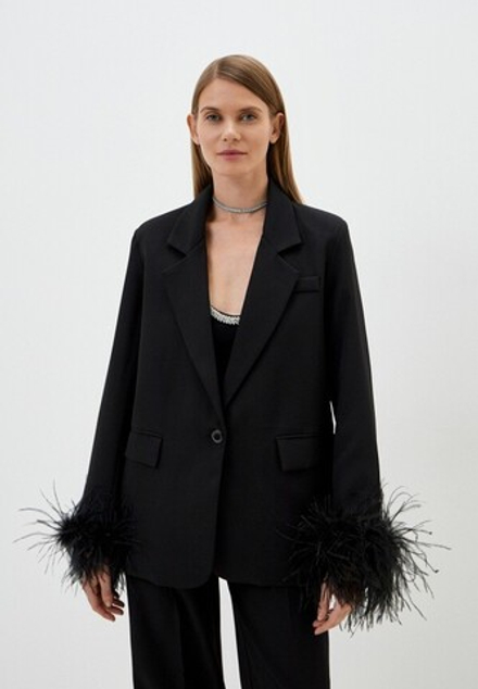 Жакет с перьями страуса