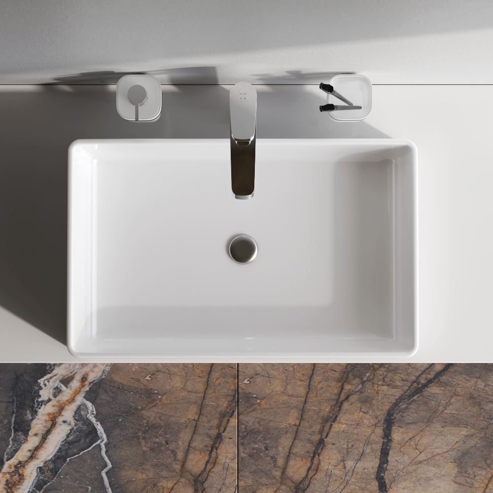 Раковина накладная, прямоугольная, 60 см AM.PM Func M8FWCC10600WG