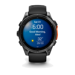 Умные часы Garmin Fenix 8, 47мм, Amoled Slate Gray with Black Silicone Band (010-02904-09)