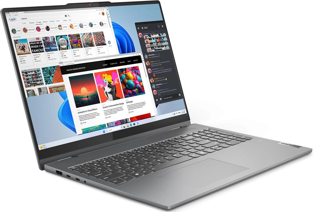 Ноутбук  Lenovo IdeaPad 5 2-in-1 16AHP9 16 ", Ryzen 7, 16 Гб RAM, 512 Гб SSD, Radeon 780M, Серый