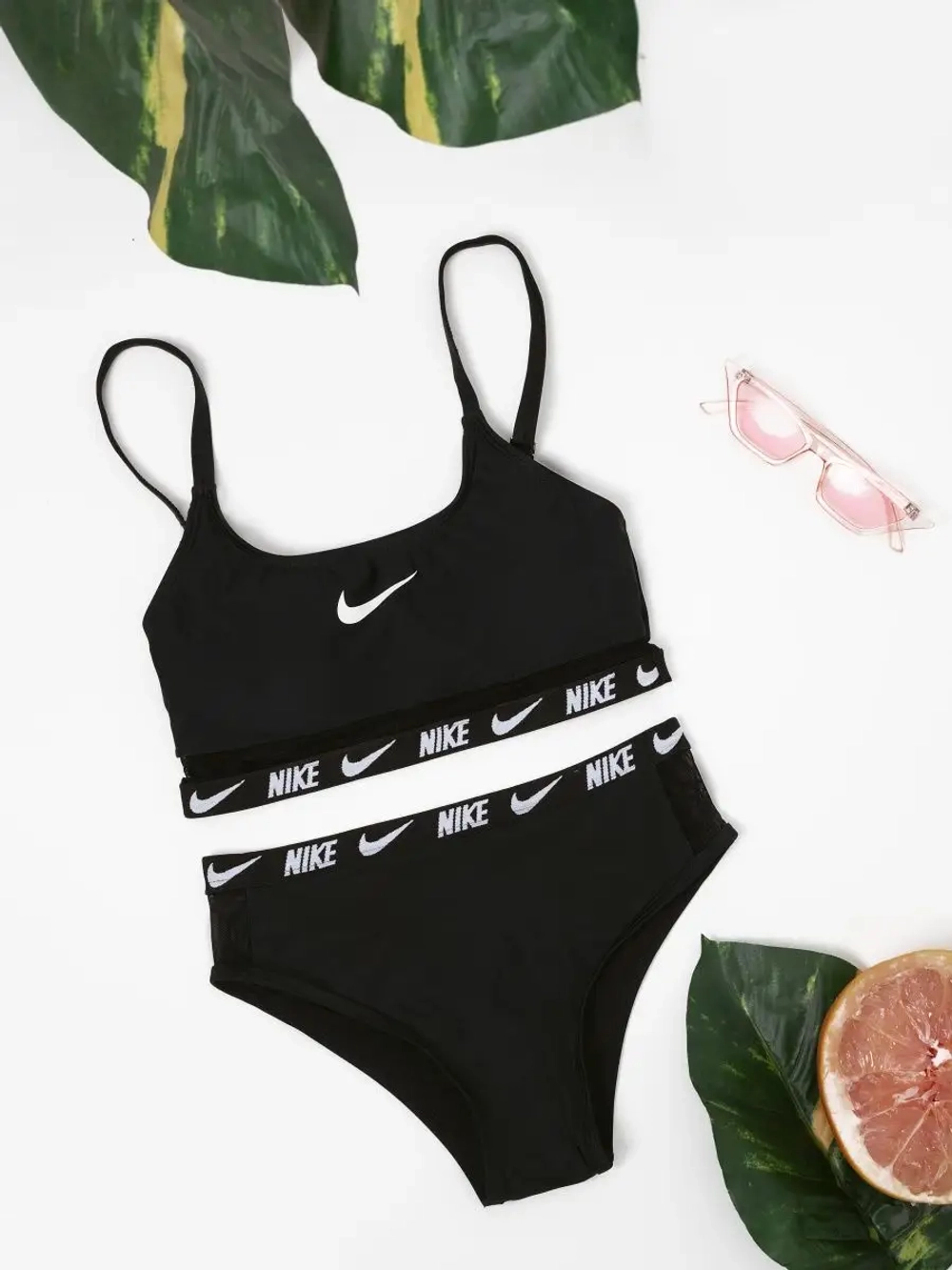 купальник раздельный спортивный с топом NIKE