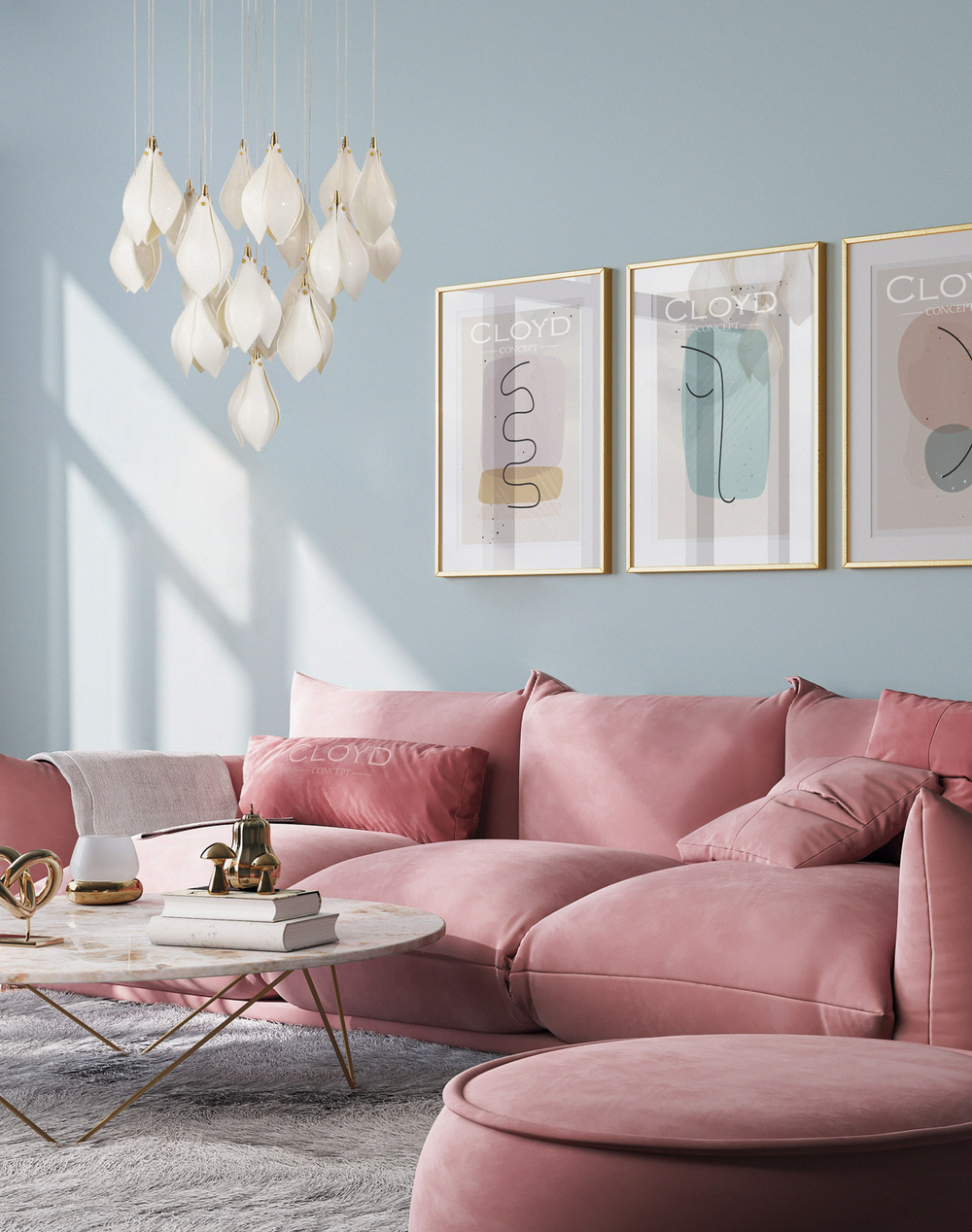 Люстра Cloyd MANGRA C19 / Ø60 см - керамика - белый (арт.10362)