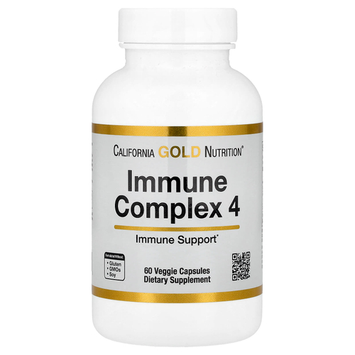 California Gold Nutrition, Immune Complex 4, комплекс для укрепления иммунитета, 60 растительных капсул