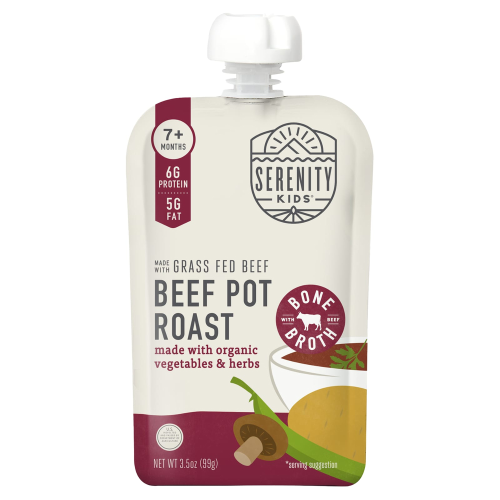 Serenity Kids, жаркое из говядины с органическими овощами и травами, для детей от 7 месяцев, 99 г (3,5 унции)
