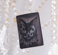 Кожаный картхолдер «Кысич»