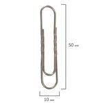 Скрепки большие 50 мм гофрированные 50 шт., STAFF "EVERYDAY", металлические, РОССИЯ, 220011