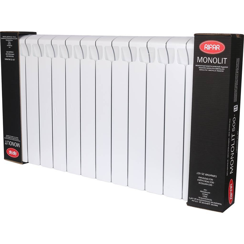 RIFAR MONOLIT 500 14 секций радиатор биметаллический боковое подключение (белый RAL 9016)