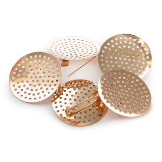 "Zlatka" Заготовки для броши DC-319/55, DC-321/5, DC-322/5  5шт под золото