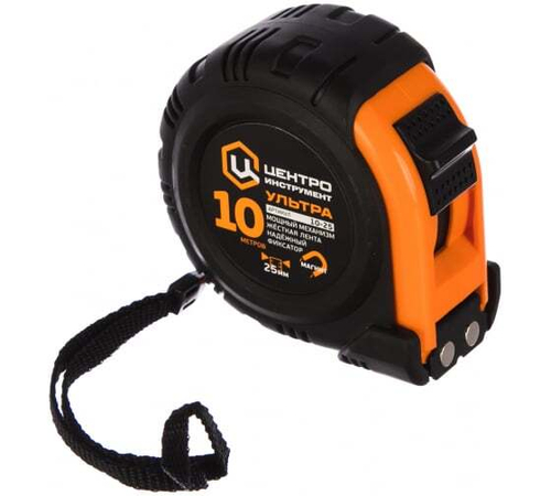 РУЛЕТКА УЛЬТРА  КАУЧУК С ФИКСАТОРОМ 10МХ25ММ МАГНИТНАЯ