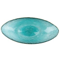 Блюдо сервировочное "Frost stripe" (зеленое) 30*14*6см (стекло) (транспортная упаковка)