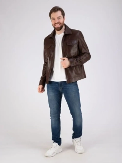 Куртка весна кожаная натуральная