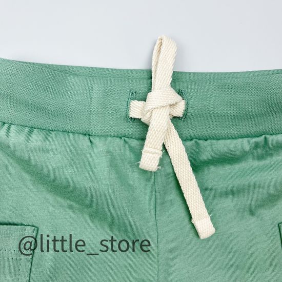 Комплект хлопковый с шортами, Свежая зелень