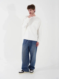 Лонгслив UNIFORM Relaxed Pocket молочный
