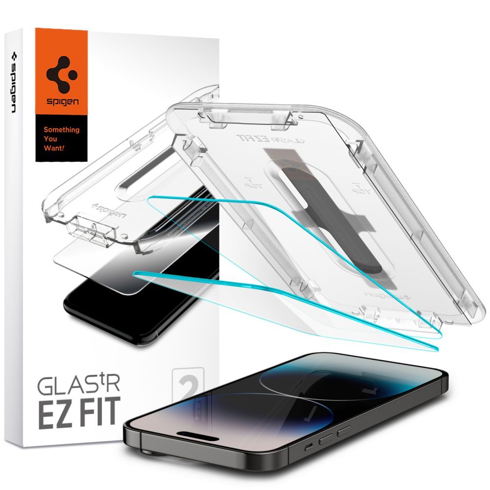 Стекло Spigen GLAS.TR ”EZ FIT” 2-PACK iPhone 14 PRO CLEAR