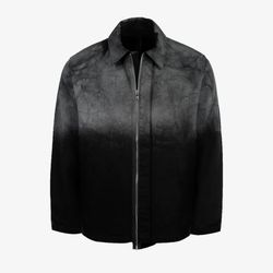 Куртка Fade Spray-Painted Assymetrical Denim серая