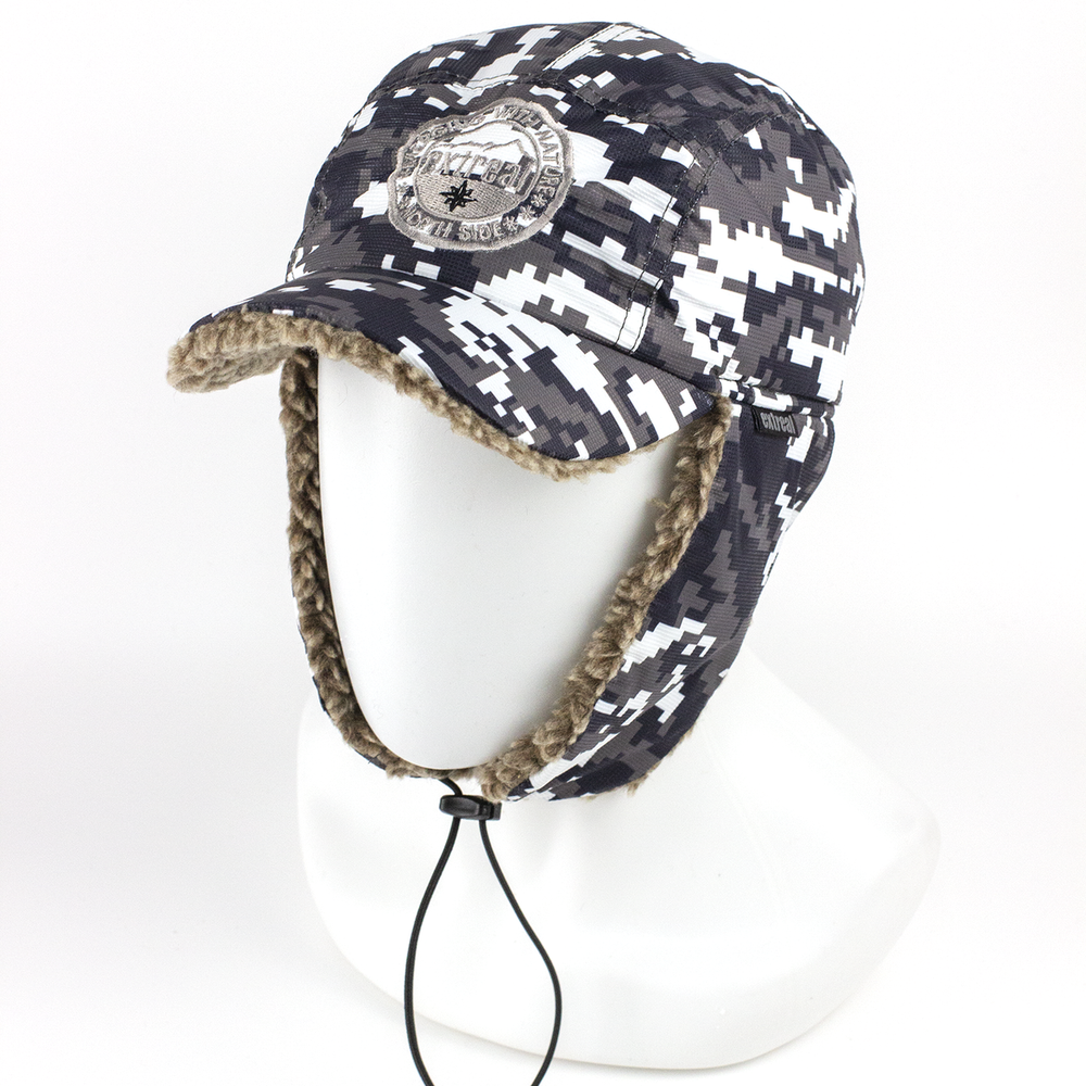 Кепка Extreal "Сити" с ушами, Барашек Коричневый, Мембрана, XL