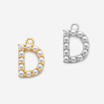 Подвеска с жемчугом в форме буквы "D", 13,7*9мм