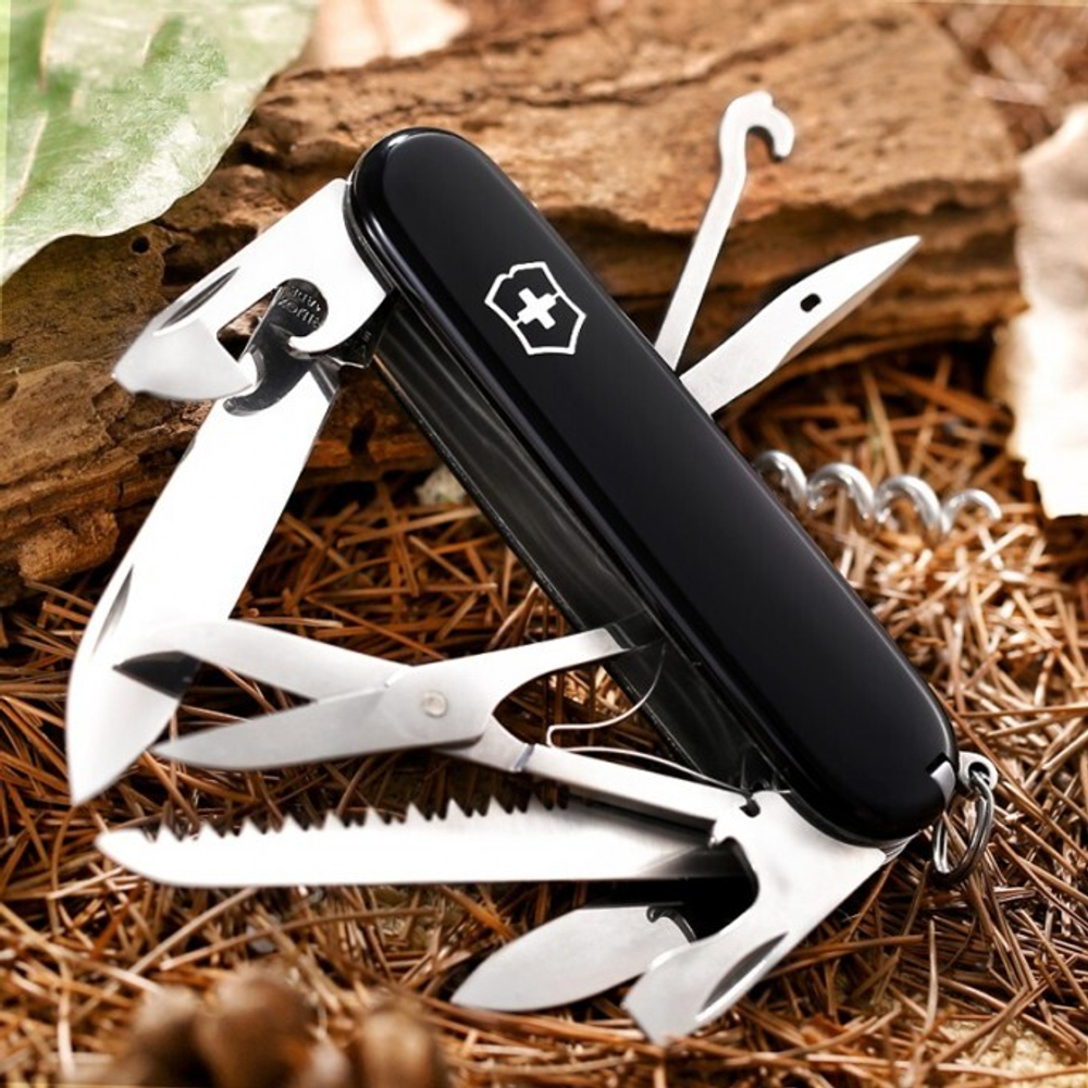 Нож Victorinox Huntsman, 91 мм, 15 функций, черный