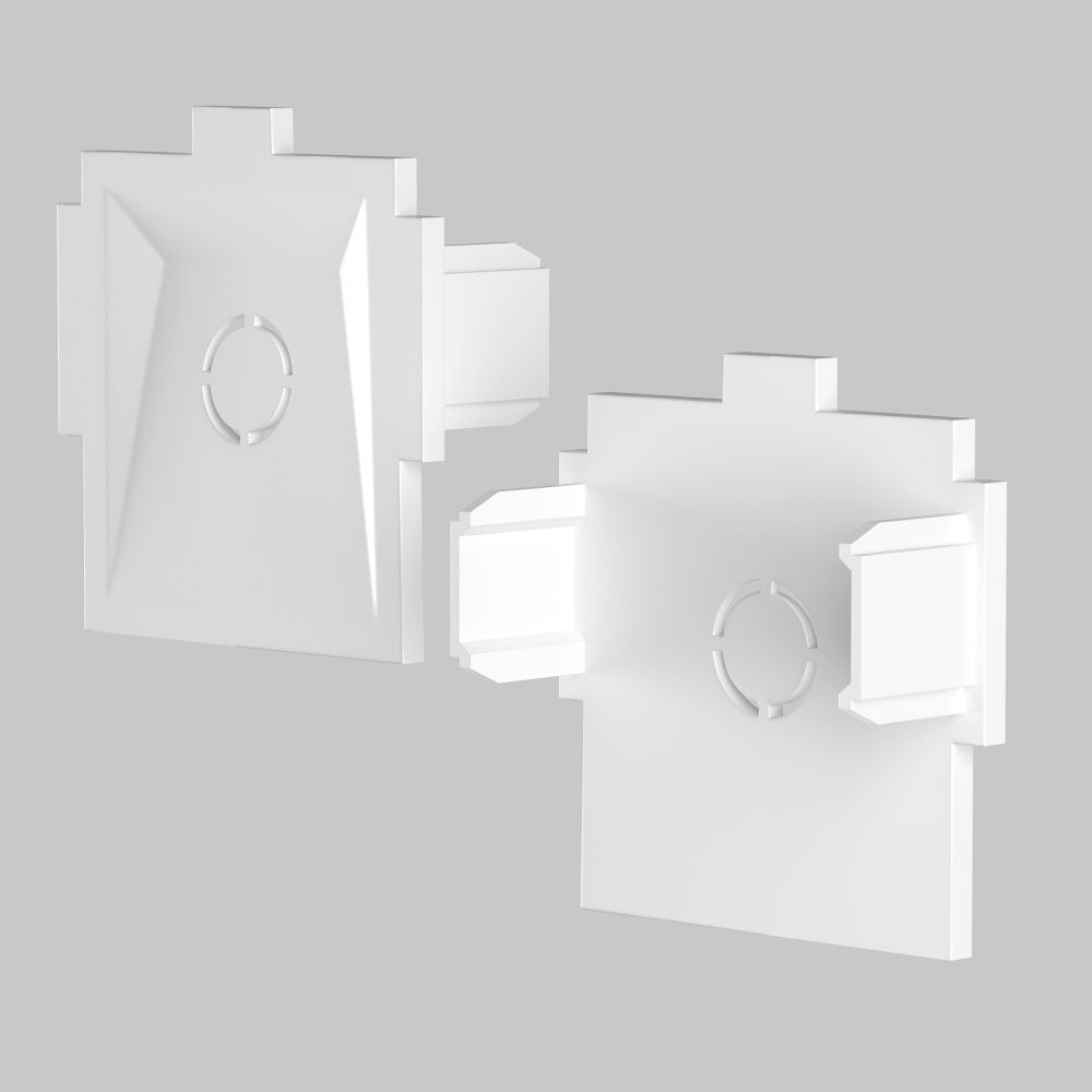 Комплект заглушек к встраиваемому шинопроводу Maytoni   2шт TRA084EC-12W