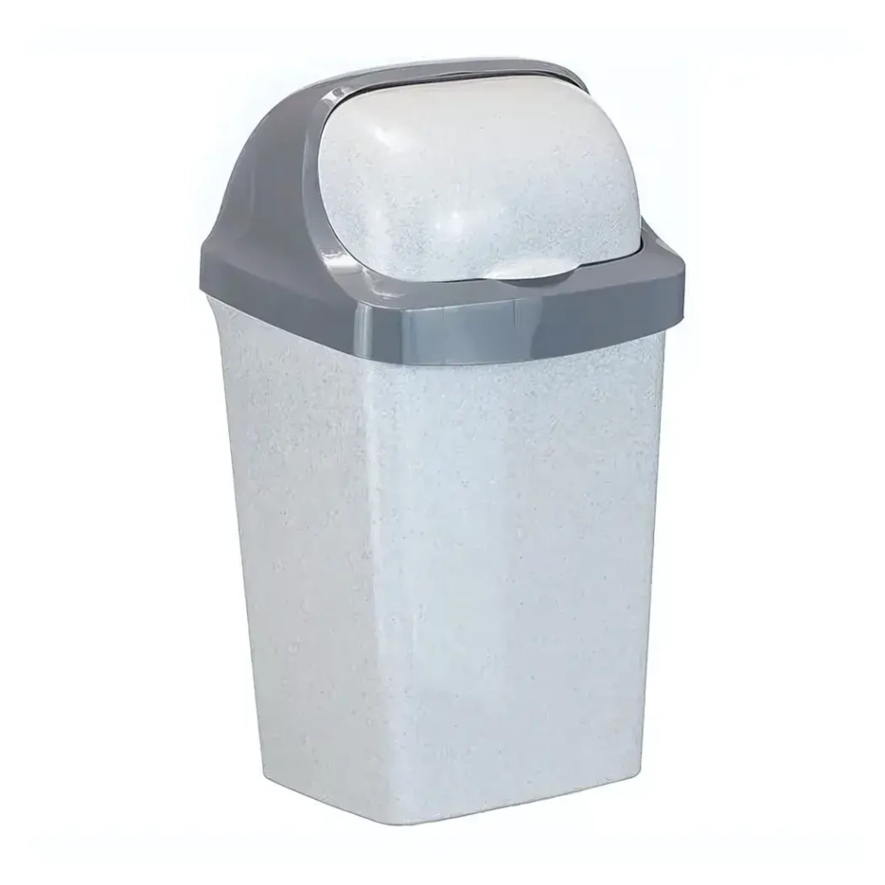 Контейнер для мусора РОЛЛ ТОП 25л Мраморный 0,578,278х0,319м