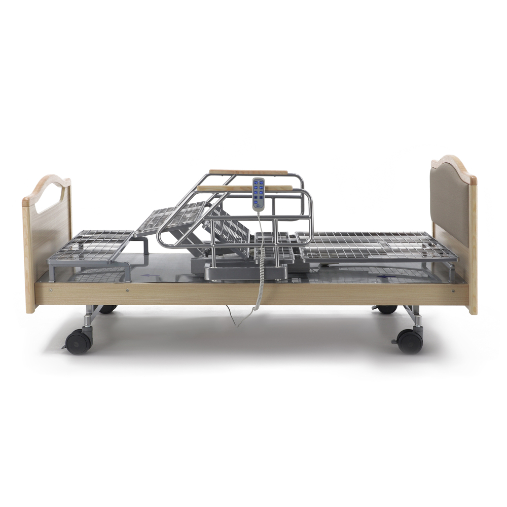 Кровать электрическая MED-MOS DB-2B с поворотным креслом в левую сторону (светлое дерево)
