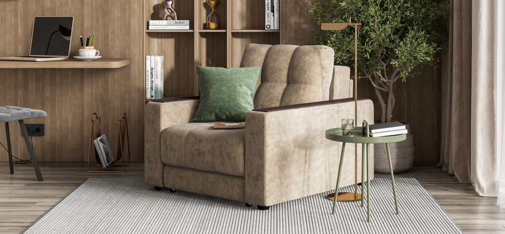 Босс кресло-кровать Велюр Роял тауп