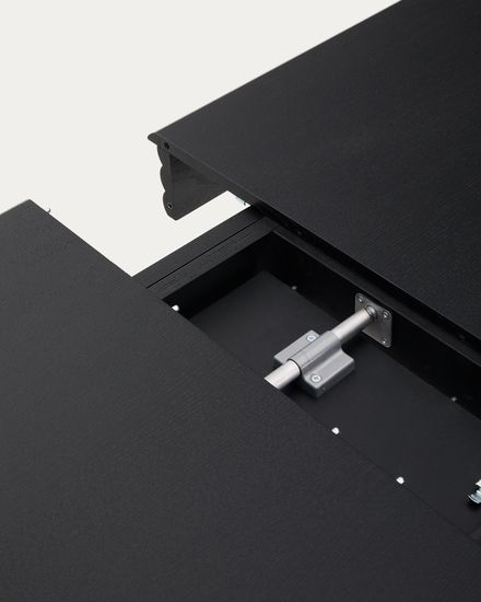 Раздвижной стол Lenon черный из шпона и массива дуба 160(240)x90 Испания 