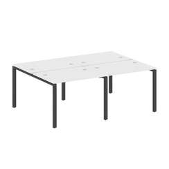 Metal System Рабочая станция на 4 места на П-образном м/к БП.СМ-4.1 Белый/Металл Антрацит 2000*1475*