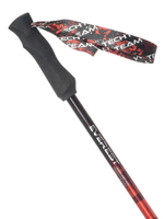Палки для скандинавской ходьбы треккинговые Tech Team Everest Red 110-135 см., трехсекционные телескопические алюминиевые, система-антишок