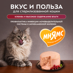 Влажный корм Мнямс Деликатес "Фондан" из мяса курицы с клюквой для стерилизованных кошек 80 г