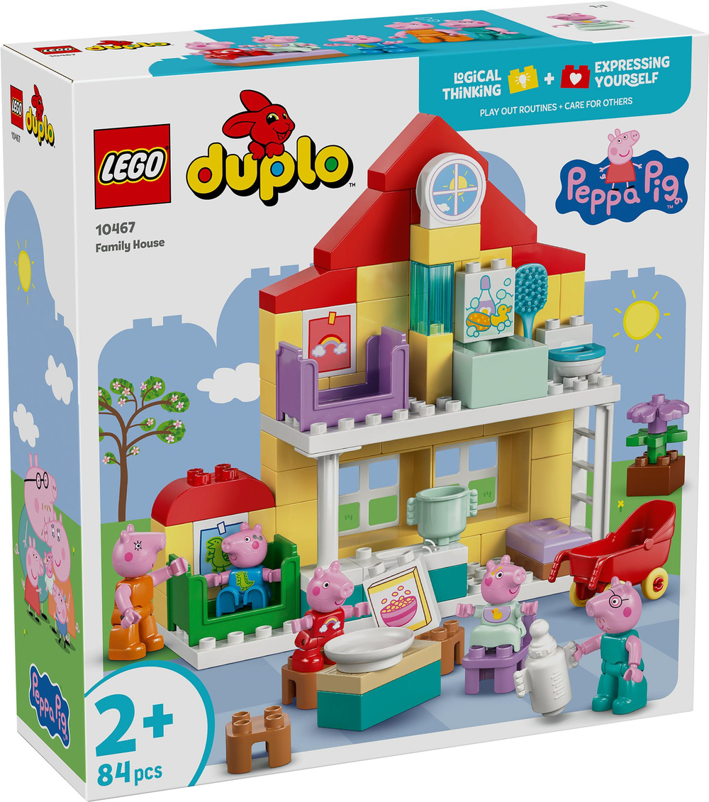 Конструктор Лего Дупло Пеппа свинка Семейный дом 10467 | LEGO DUPLO Peppa Pig Family House 10467 84 детали 2+