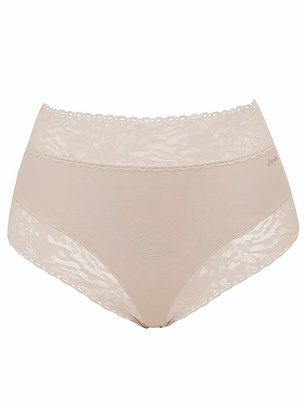 Высокие трусики-слипы с кружевной отделкой Soft lace (Размер: XXL) (Цвет: телесный)