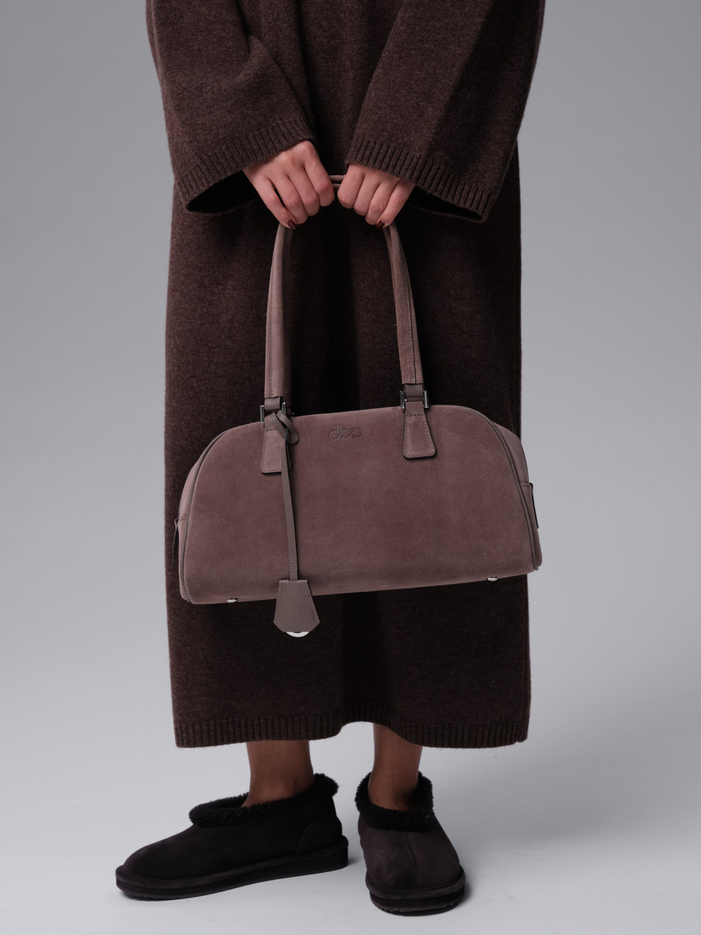 Замшевая сумка DBR 31358 капучино/велюр