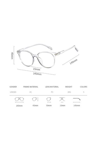 Qadın və kişi üçün şəffaf eynək - Unisex G0001