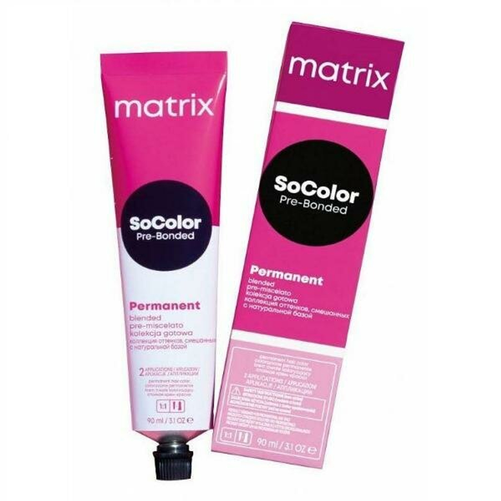 Matrix SoColor перманентная крем-краска для волос Pre-Bonded, 5Bc светлый шатен коричнево-медный, 90 мл