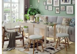 Стол-книжка ПВХ 150х86х75 дуб млечный